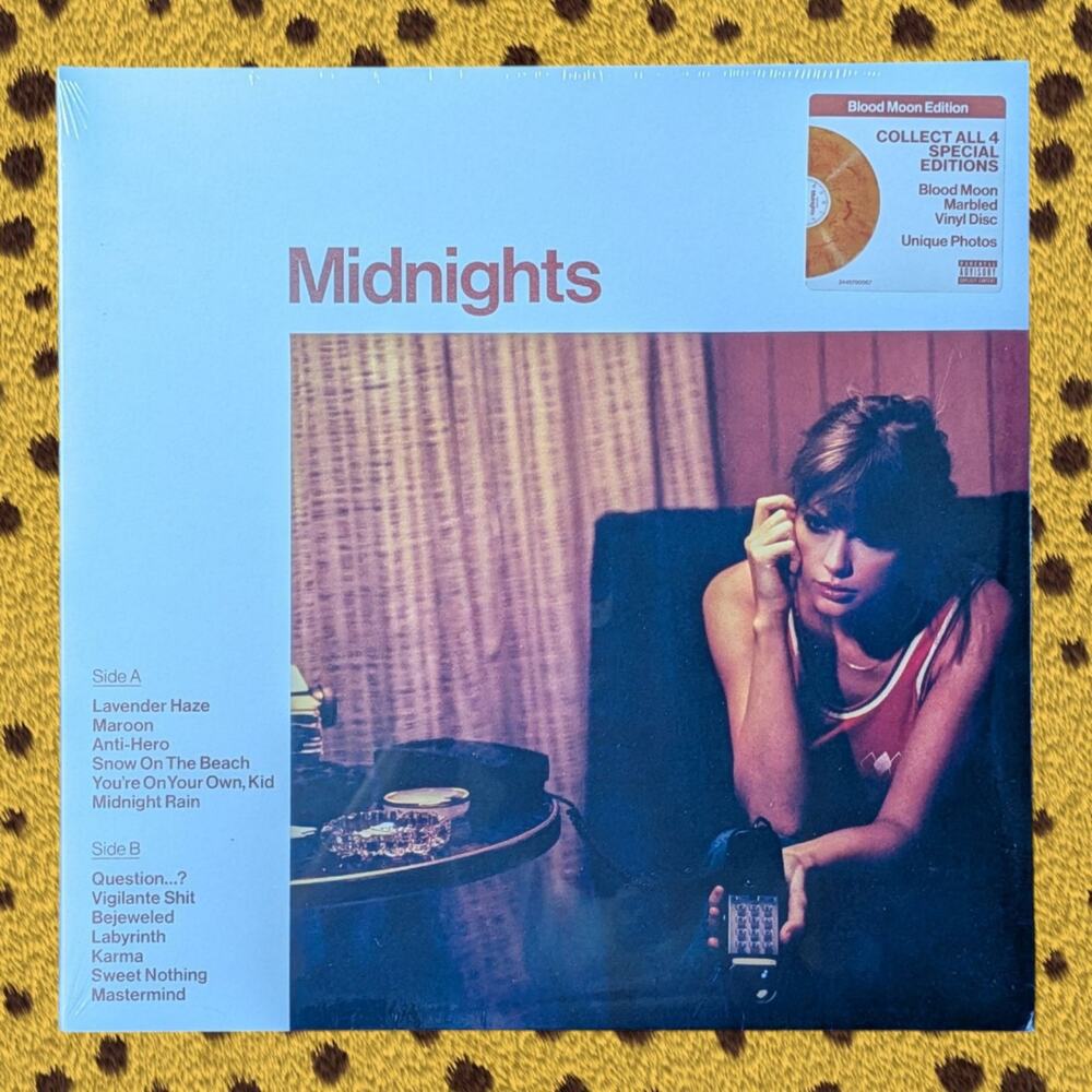 Taylor Swift Midnights Blood Moon Marbled Vinyl LP Sealed Collector's Edition